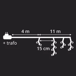 Stalattitie luminosa lung.11 m Bianco freddo 259 LED CB