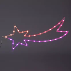 Stella cadente luminosa al neon 35 LED H25 cm Star Multicolore
