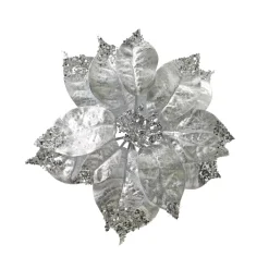 Stella di Natale di Natale su pinza (D16 cm) Christmas Chic Argento