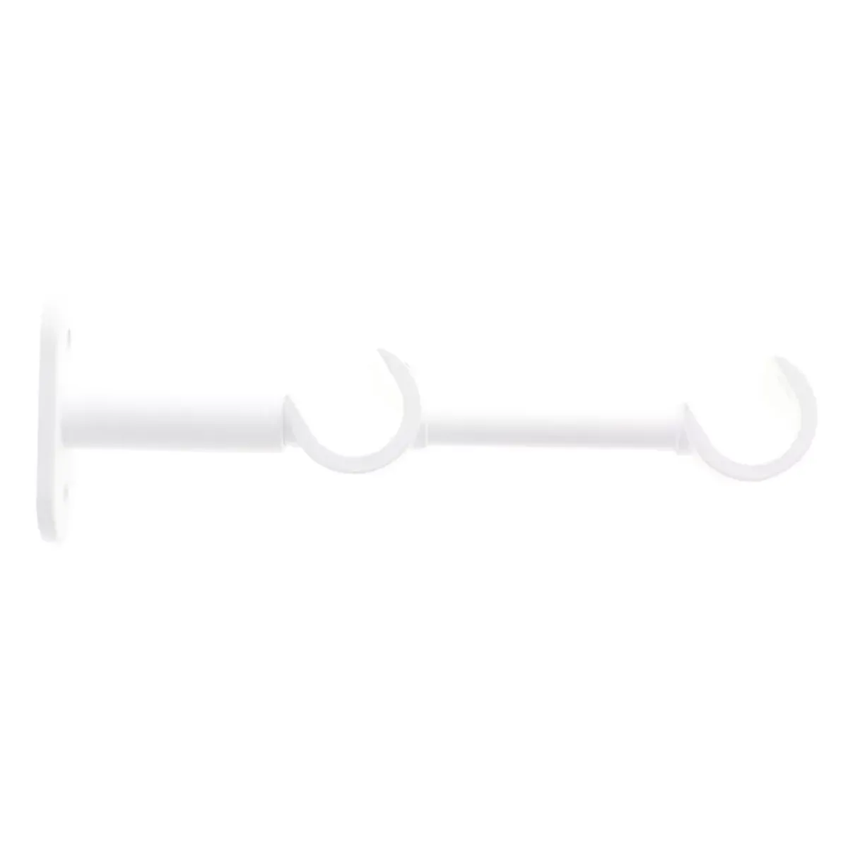 Sale Supporto doppio per asta fissa in metallo (L16 cm / D20 mm) Jim grondaia opaco Tende : Bastoni, Aste E Supporti