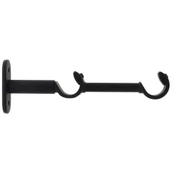 Outlet Supporto doppio per asta fissaggio in metallo (L16 cm /D20 mm) Jim grondaia opaco Tende : Bastoni, Aste E Supporti