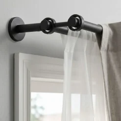 Hot Supporto doppio regolabile (L190 - 230 / D28) Lino opaco Tende : Bastoni, Aste E Supporti|Asta A Soffitto