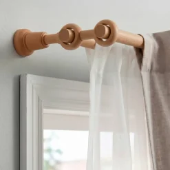 Best Supporto per asta doppio legno (L21.5 cm /D28 mm) Nils Verniciato Tende : Bastoni, Aste E Supporti|Asta A Soffitto