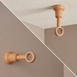 Sale Supporto per asta estensibile in legno (L140 - 160 / D28 mm) Nils Verniciato Tende : Bastoni, Aste E Supporti|Asta A Soffitto