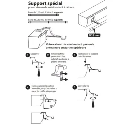 Best Supporto per bastone per cassettone dell'avvolgibile (L135 / D28 mm) satinato Tende : Bastoni, Aste E Supporti|Tende Trasparenti : Aste, Bastoni Supporti