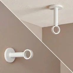 Sale Supporto per bastone singolo fisso (L65 / D28) Lino opaco Tende : Bastoni, Aste E Supporti|Asta A Soffitto