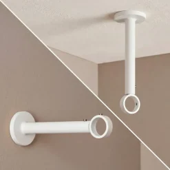 Clearance Supporto regolabile (L155 - L195 / D28) Lino opaco Tende : Bastoni, Aste E Supporti|Asta A Soffitto