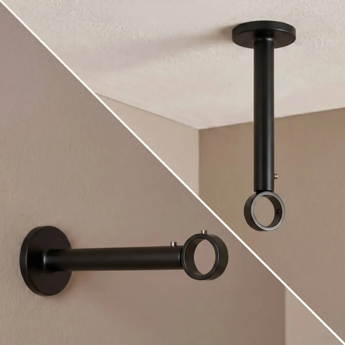 Discount Supporto regolabile (L155 - L195 / D28) Lino Tende : Bastoni, Aste E Supporti|Asta A Soffitto