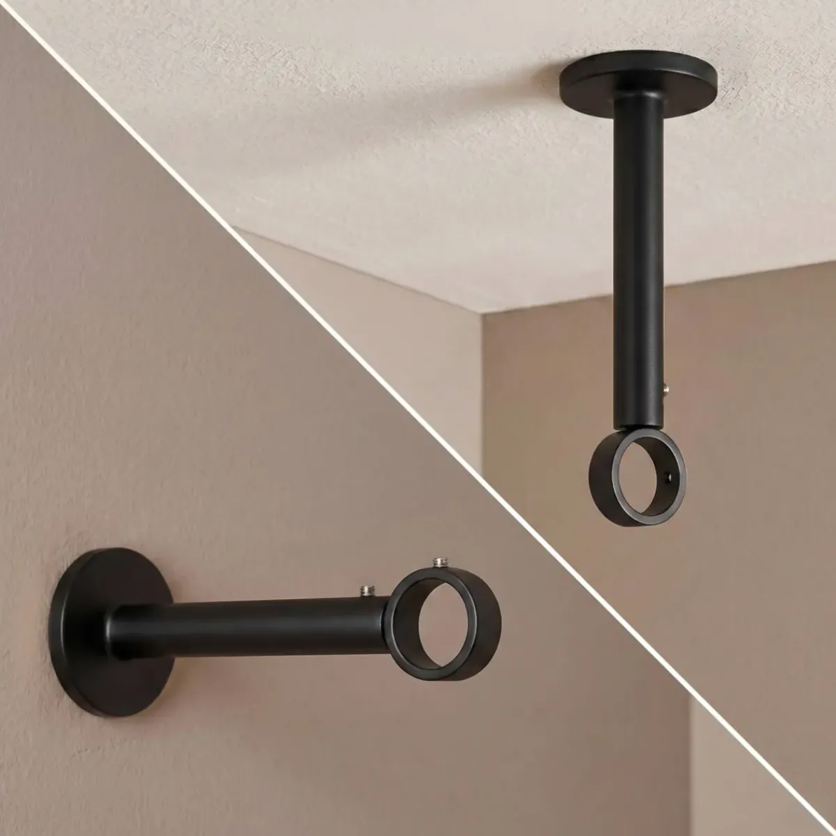 Hot Supporto regolabile (L115 - L155 / D28) Lino opaco Tende : Bastoni, Aste E Supporti