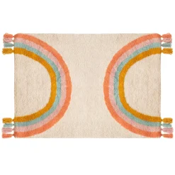 New Tappeto cotone bambino (150 x 100 cm) Arcobaleno Tessile Arredo Bimbi