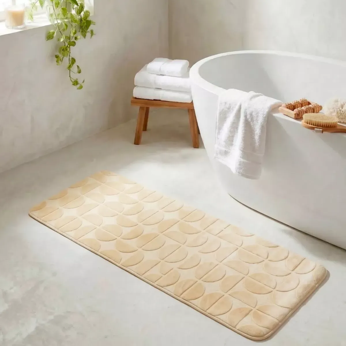 Discount Tappeto da bagno rettangolare in memory foam (45 x 120 cm) Motivo Tappeto Bagno|Tappeti Bagno
