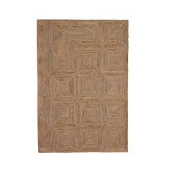 Tappeto da soggiorno rettangolare juta tessuto a mano (160 x 230 cm) Anaya Marrone