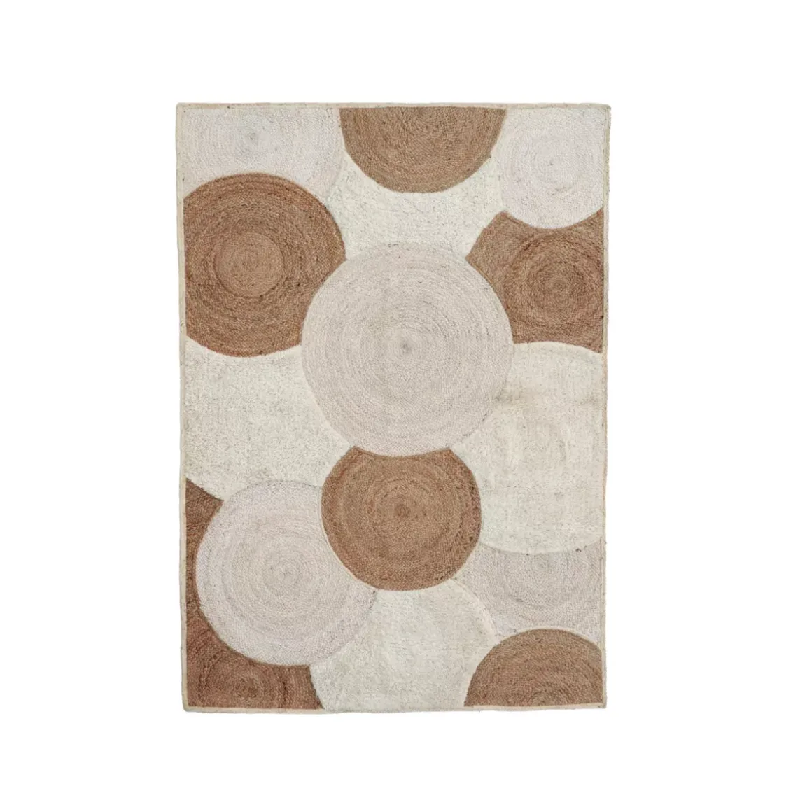 Tappeto da soggiorno rettangolare in iuta intrecciata a mano (160 x 230 cm) Reina Beige