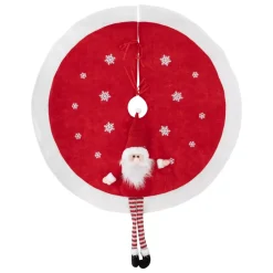 Tappeto per albero rotondo Babbo Natale