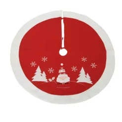 Tappeto per albero rotondo (89 cm) Babbo Natale