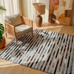 Tappeto rettangolare da soggiorno in lana jacquard (140 x 200 cm) Sanjay Tappeti Soggiorno/Camera
