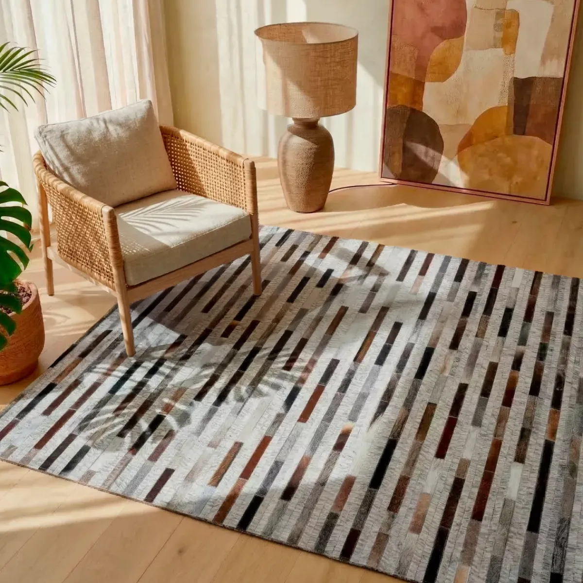 Tappeto rettangolare da soggiorno in lana jacquard (140 x 200 cm) Sanjay Tappeti Soggiorno/Camera