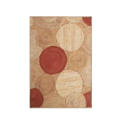 Tappeto rettangolare in juta fatto a mano (160x230 cm) Tara Terracotta