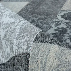 New Tappeto rettangolare jacquard per soggiorno (140 x 200 cm) Rishi e grigio Tappeti Soggiorno/Camera