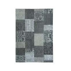 New Tappeto rettangolare jacquard per soggiorno (140 x 200 cm) Rishi e grigio Tappeti Soggiorno/Camera