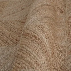Tappeto rettangolare per soggiorno juta intrecciato a mano (140 x 200 cm) Anaya Marrone