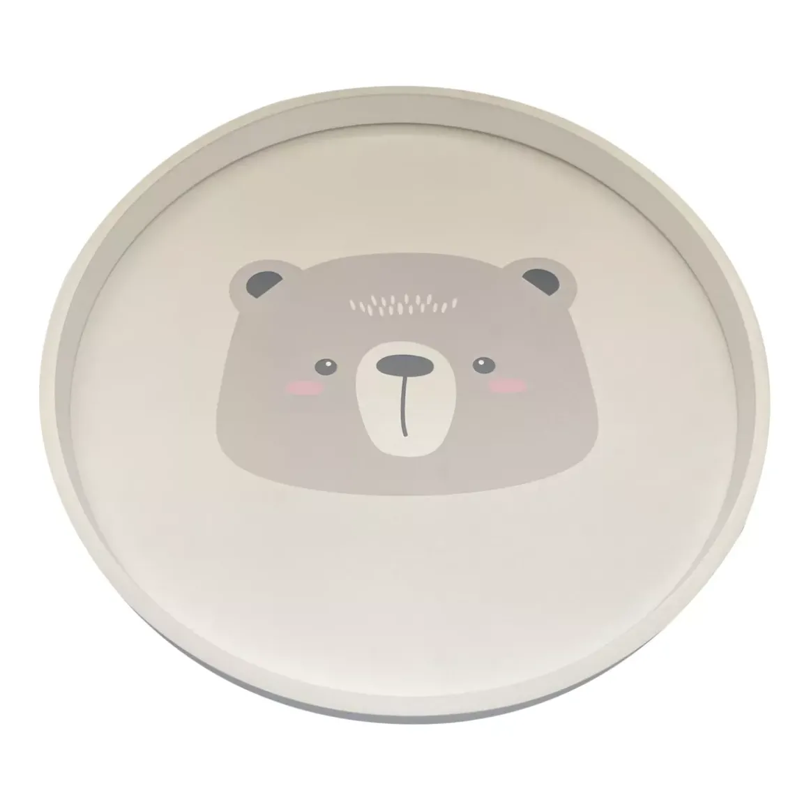 Tavolino bambini legno (D33 cm) Orsetto Marrone