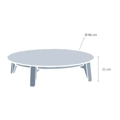 Best Tavolino basso rotonde (P86 cm) Monte Carlo Tavolini Da Giardino, Divani