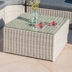 Clearance Tavolino da giardino resina intrecciata Calvi Tavolini Da Giardino, Divani