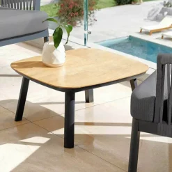 Online Tavolino da giardino quadrato in alluminio Amalfi Grigio Tavolini Da Giardino, Divani