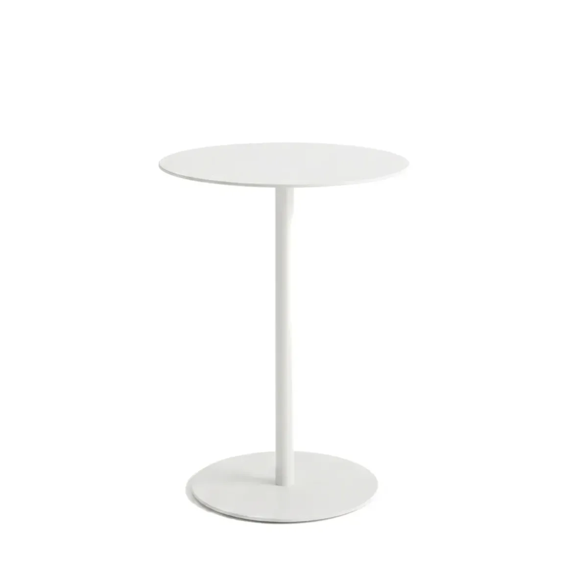 Tavolino in metallo (H53 cm) Lugani Bianco