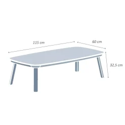 Clearance Tavolino alluminio Amalfi Tavolini Da Giardino, Divani