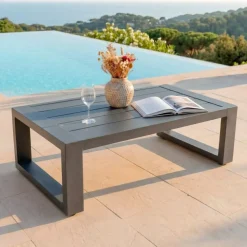 Sale Tavolino rettangolare Elba - Tavolini Da Giardino, Divani