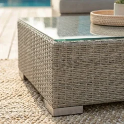 New Tavolino in resina intrecciata Palma Tavolini Da Giardino, Divani