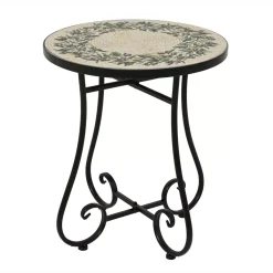 Best Tavolino rotondo in mosaico (H46 x D39 cm) Atene Tavolini Da Giardino, Divani
