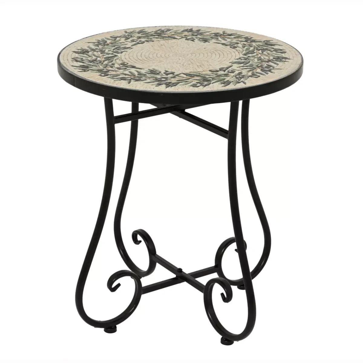Best Tavolino rotondo in mosaico (H46 x D39 cm) Atene Tavolini Da Giardino, Divani