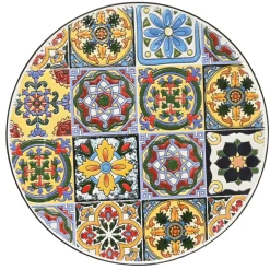 New Tavolino rotondo in mosaico (H46 x D39 cm) Braga Tavolini Da Giardino, Divani