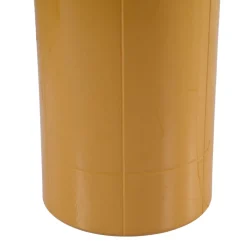 Tavolino rotondo in vetro e MDF (H51 cm) Jila Giallo