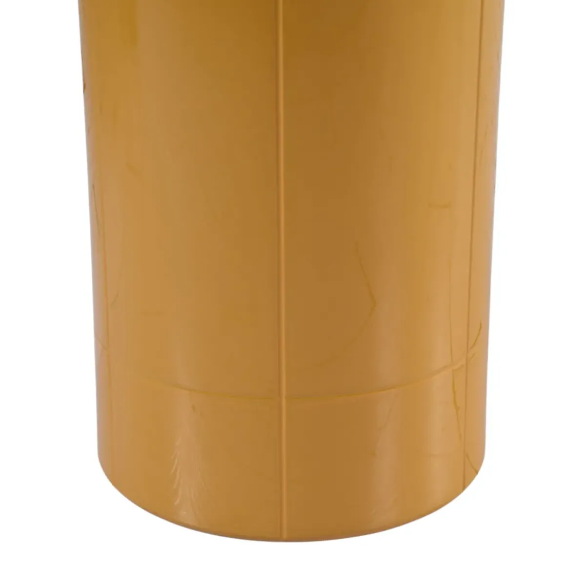 Tavolino rotondo in vetro e MDF (H51 cm) Jila Giallo