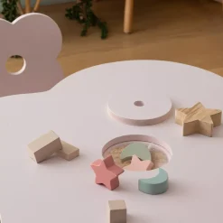 Tavolo bambino in legno (40 cm) Dolcezza Fiore Rosa