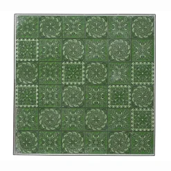 Clearance Tavolo bistro quadrato fisso in mosaico (58 x 58 cm) Aveiro Grigio e oliva Salotto Da Balcone|Tavoli Da Giardino