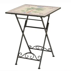 Sale Tavolo bistro quadrato pieghevole in mosaico (58 x 58 cm) Havana Salotto Da Balcone|Tavoli Da Giardino