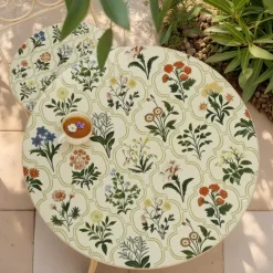 Sale Tavolo bistro rotondo pieghevole in mosaico (D58 cm) Coimbra Crema Salotto Da Balcone|Tavoli Da Giardino