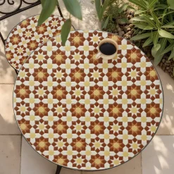 Discount Tavolo bistro rotondo pieghevole in mosaico (D58 cm) Madrid Salotto Da Balcone|Tavoli Da Giardino