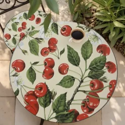 Hot Tavolo bistro rotondo pieghevole in mosaico (D58 cm) Monaco Salotto Da Balcone|Tavoli Da Giardino