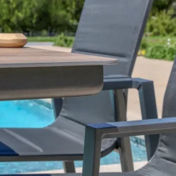 Online Tavolo da giardino alluminio 8 posti (136 x 136 cm) Amalfi Grigio antracite Salotto Da Giardino|Tavoli Da Giardino