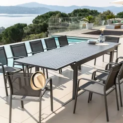 New Tavolo da giardino allungabile alluminio 12 posti (200/320 x 100 cm) Murano Grigio Salotto Da Giardino|Tavoli Da Giardino