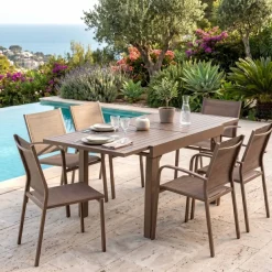Hot Tavolo da giardino allungabile in alluminio 8 posti Murano Salotto Da Balcone|Salotto Da Giardino