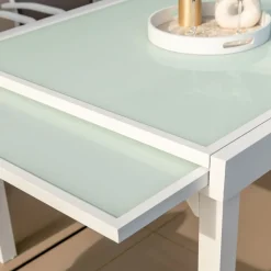Best Tavolo da giardino allungabile in vetro 10 posti (135/270 x 90 cm) Murano Salotto Da Giardino|Tavoli Da Giardino