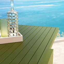 Discount Tavolo da giardino allungabile in alluminio 8 posti Murano Verde oliva Salotto Da Balcone|Salotto Da Giardino