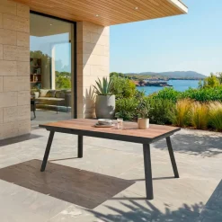 Tavolo da giardino allungabile alluminio 10 posti (260 x 96 cm) Amalfi Grigio antracite Salotto Da Giardino|Tavoli Da Giardino